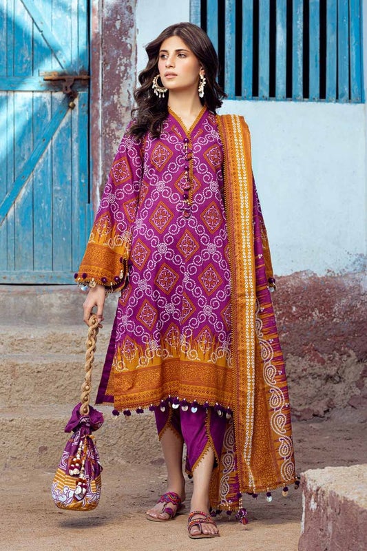 Gul Ahmed Chunri Embroidered Lawn Unstitched 3Pc Suit CL-42018A