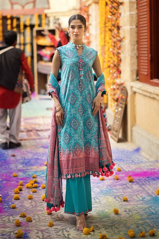 Gul Ahmed Chunri Embroidered Lawn Unstitched 3Pc Suit CL-42018B