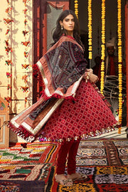 Gul Ahmed Chunri Embroidered Lawn Unstitched 3Pc Suit CL-42032B