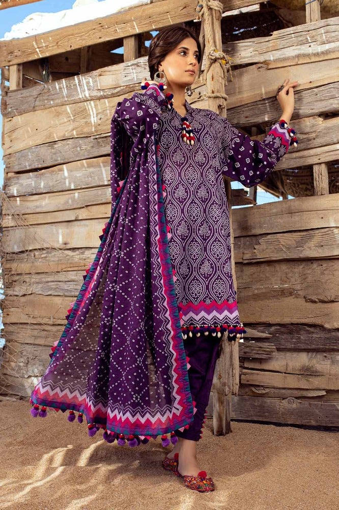 Gul Ahmed Chunri Embroidered Lawn Unstitched 3Pc Suit CL-42033A