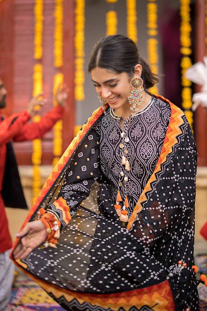 Gul Ahmed Chunri Embroidered Lawn Unstitched 3Pc Suit CL-42033B