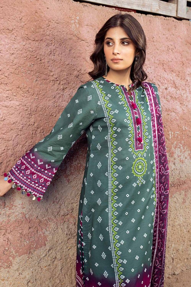 Gul Ahmed Chunri Embroidered Lawn Unstitched 3Pc Suit CL-42034A