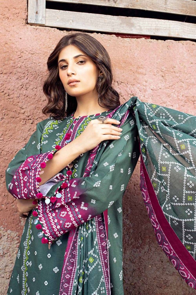Gul Ahmed Chunri Embroidered Lawn Unstitched 3Pc Suit CL-42034A