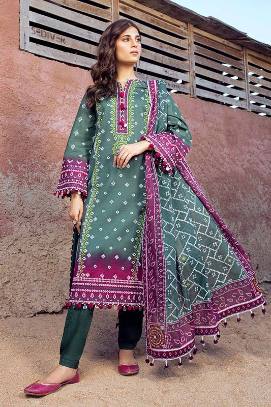 Gul Ahmed Chunri Embroidered Lawn Unstitched 3Pc Suit CL-42034A