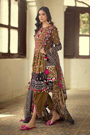 Gul Ahmed Chunri Embroidered Lawn Unstitched 3Pc Suit CL-42034B