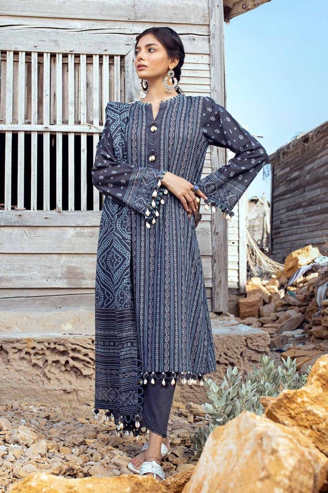Gul Ahmed Chunri Embroidered Lawn Unstitched 3Pc Suit CL-42035A