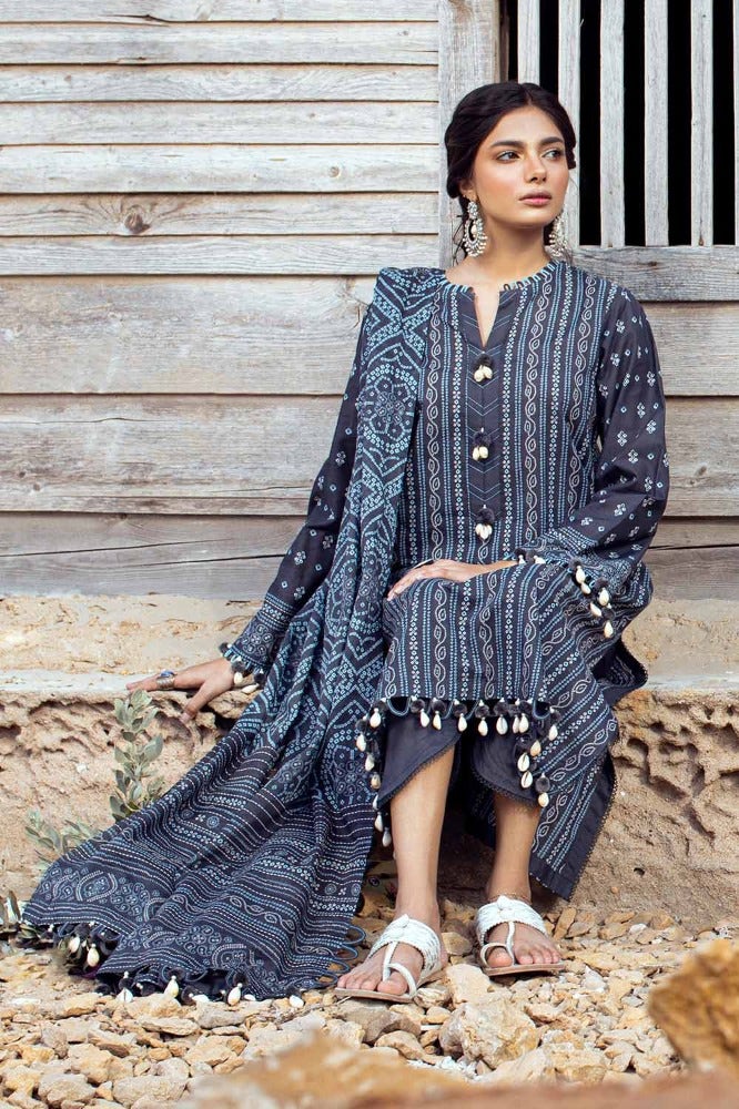 Gul Ahmed Chunri Embroidered Lawn Unstitched 3Pc Suit CL-42035A
