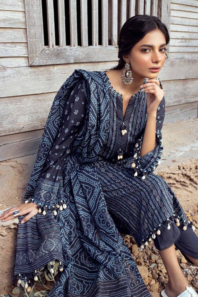 Gul Ahmed Chunri Embroidered Lawn Unstitched 3Pc Suit CL-42035A