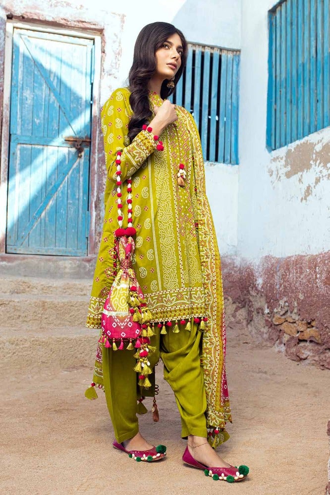 Gul Ahmed Chunri Embroidered Lawn Unstitched 3Pc Suit CL-42036A