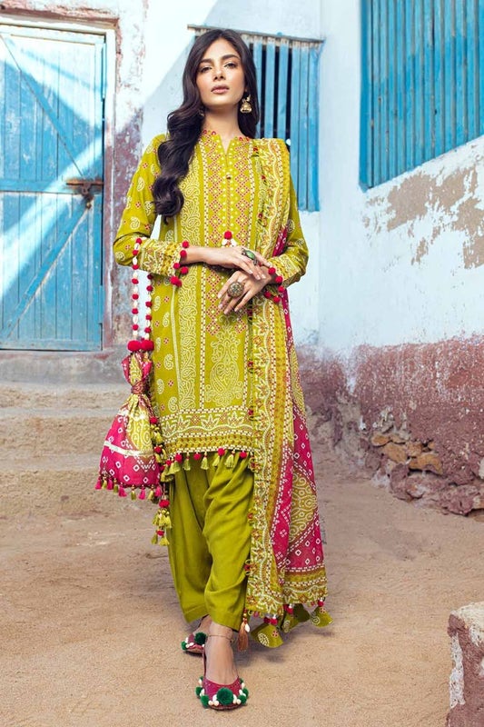 Gul Ahmed Chunri Embroidered Lawn Unstitched 3Pc Suit CL-42036A