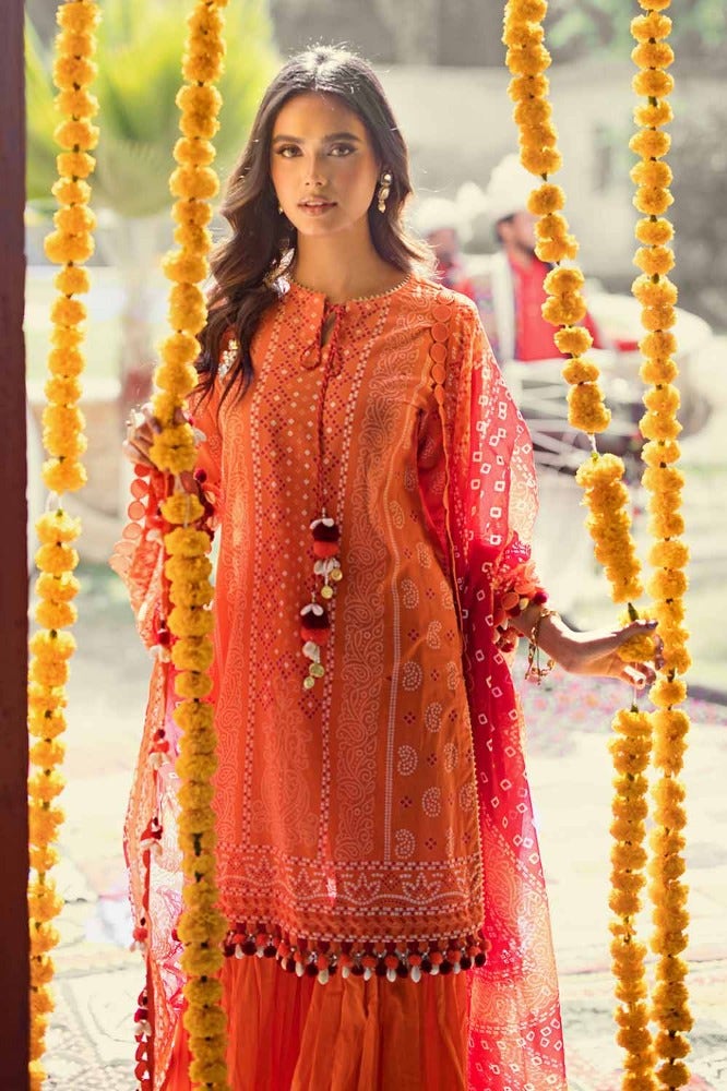 Gul Ahmed Chunri Embroidered Lawn Unstitched 3Pc Suit CL-42036B