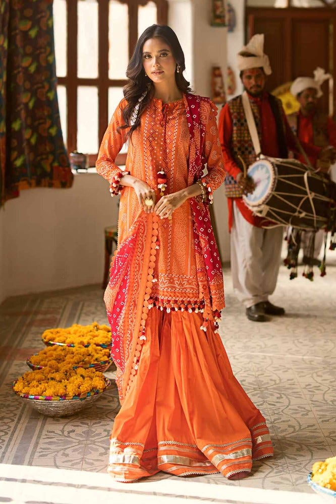 Gul Ahmed Chunri Embroidered Lawn Unstitched 3Pc Suit CL-42036B