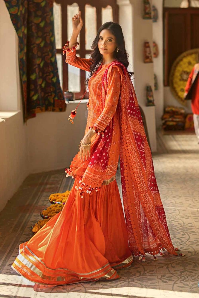 Gul Ahmed Chunri Embroidered Lawn Unstitched 3Pc Suit CL-42036B