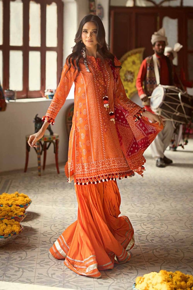 Gul Ahmed Chunri Embroidered Lawn Unstitched 3Pc Suit CL-42036B