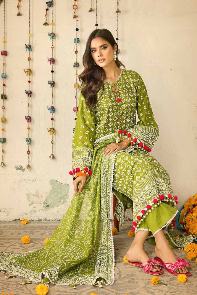Gul Ahmed Chunri Embroidered Lawn Unstitched 3Pc Suit CL-42039B