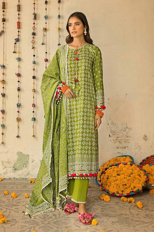 Gul Ahmed Chunri Embroidered Lawn Unstitched 3Pc Suit CL-42039B