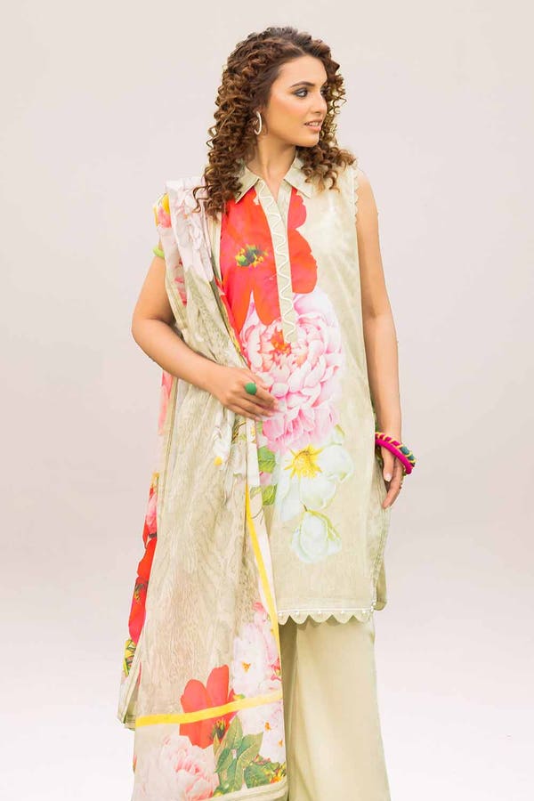 Gul Ahmed Printed Lawn Unstitched 3Pc Suit CL-42046A