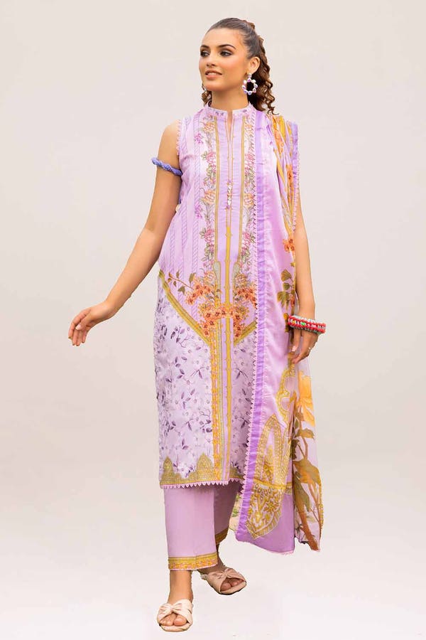 Gul Ahmed Printed Lawn Unstitched 3Pc Suit CL-42049A
