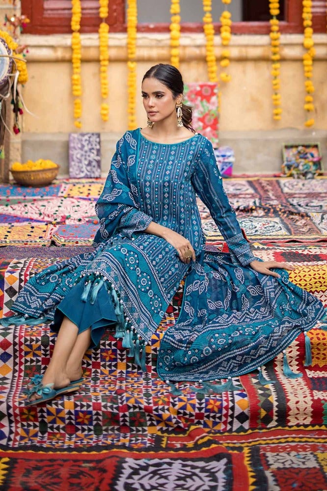 Gul Ahmed Chunri Embroidered Lawn Unstitched 3Pc Suit CL-42060B