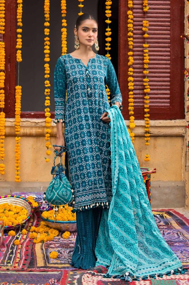 Gul Ahmed Chunri Embroidered Lawn Unstitched 3Pc Suit CL-42061B