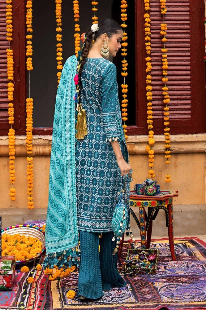 Gul Ahmed Chunri Embroidered Lawn Unstitched 3Pc Suit CL-42061B