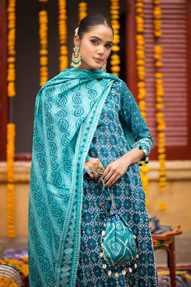 Gul Ahmed Chunri Embroidered Lawn Unstitched 3Pc Suit CL-42061B