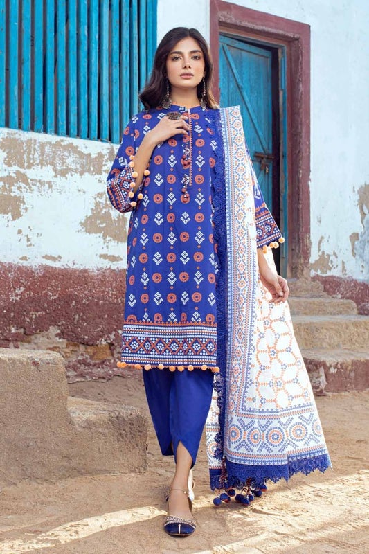 Gul Ahmed Chunri Embroidered Lawn Unstitched 3Pc Suit CL-42062A