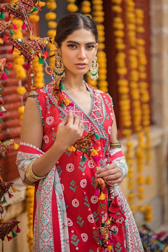 Gul Ahmed Chunri Embroidered Lawn Unstitched 3Pc Suit CL-42062B