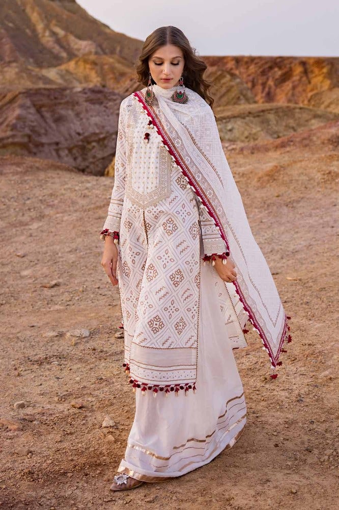Gul Ahmed Chunri Embroidered Lawn Unstitched 3Pc Suit CL-42074