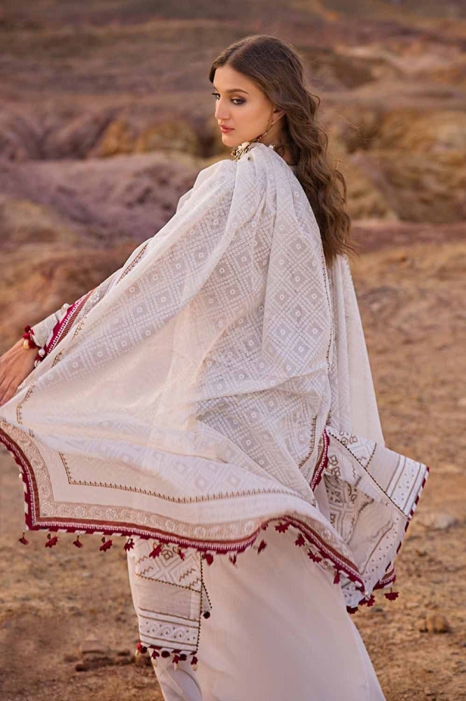 Gul Ahmed Chunri Embroidered Lawn Unstitched 3Pc Suit CL-42074