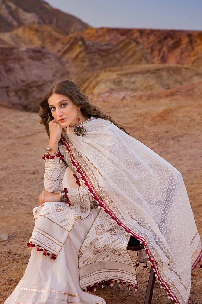 Gul Ahmed Chunri Embroidered Lawn Unstitched 3Pc Suit CL-42074
