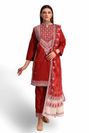 Gul Ahmed Embroidered Lawn Unstitched 3Pc Suit CL-42103