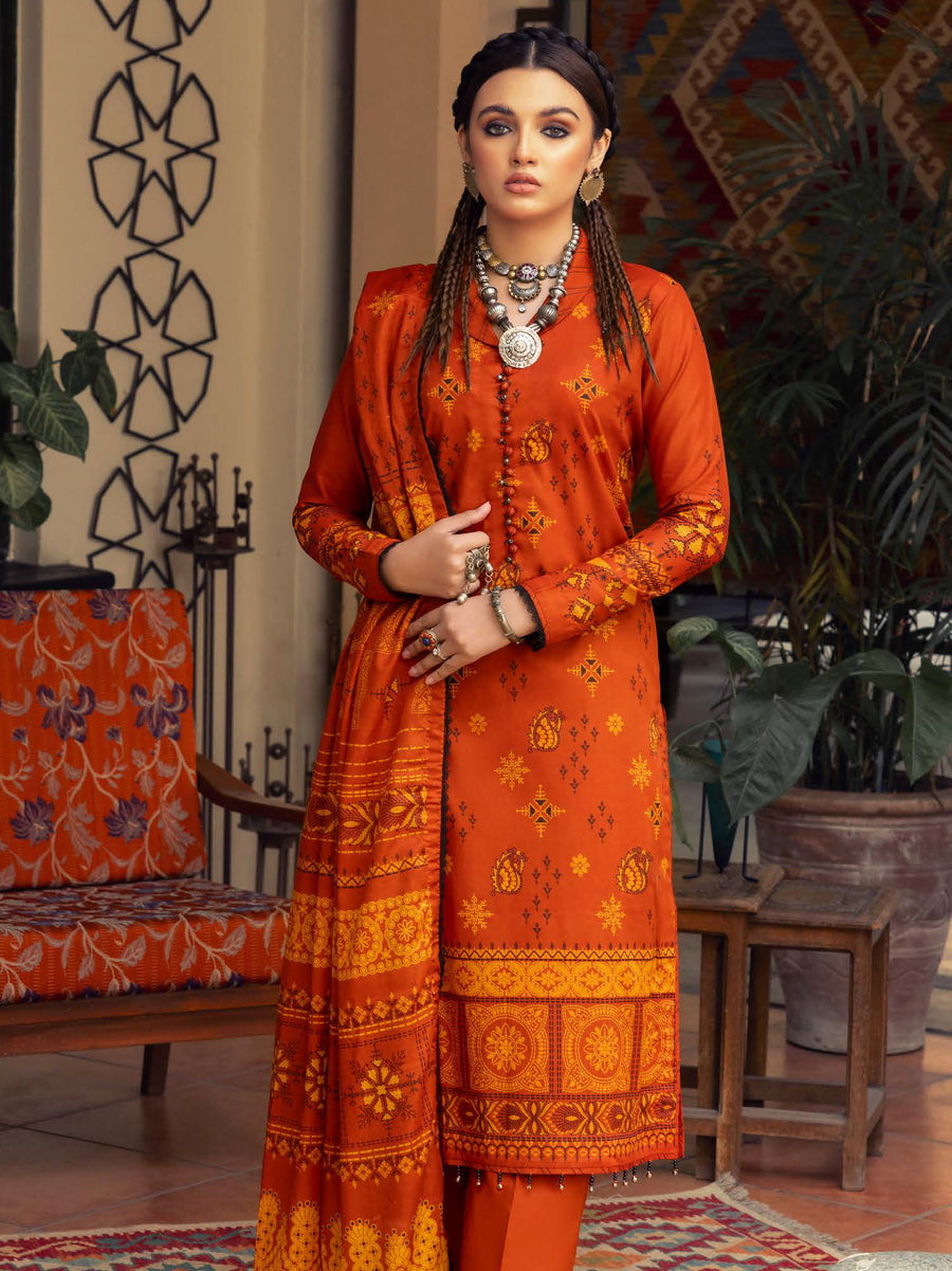Gul Ahmed Printed Lawn Unstitched 3Pc Suit CL-42141