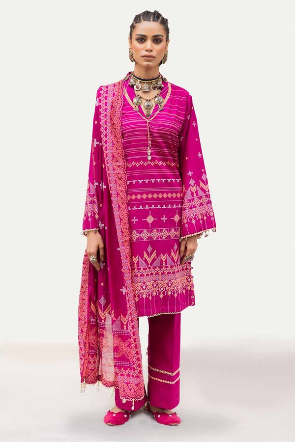 Gul Ahmed Printed Lawn Unstitched 3Pc Suit CL-42142