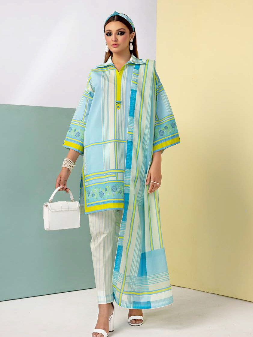 Gul Ahmed Printed Lawn Unstitched 3Pc Suit CL-42145