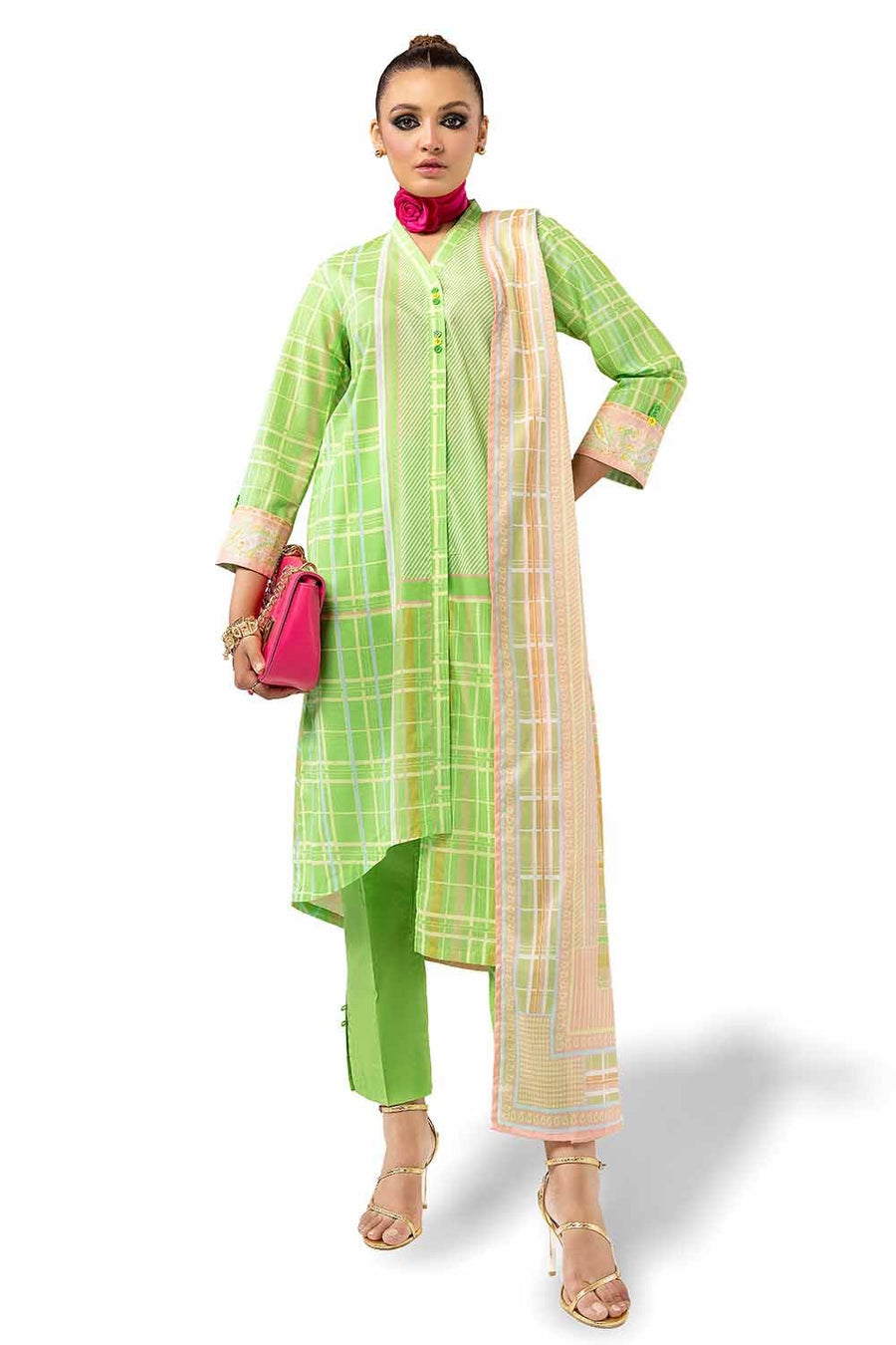 Gul Ahmed Printed Lawn Unstitched 3Pc Suit CL-42148