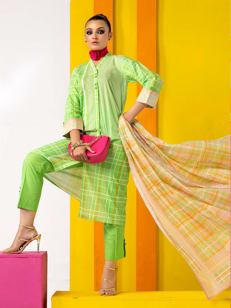 Gul Ahmed Printed Lawn Unstitched 3Pc Suit CL-42148