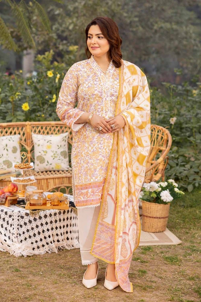 Gul Ahmed Mothers Printed Lawn Unstitched 3Pc Suit CL-42195B