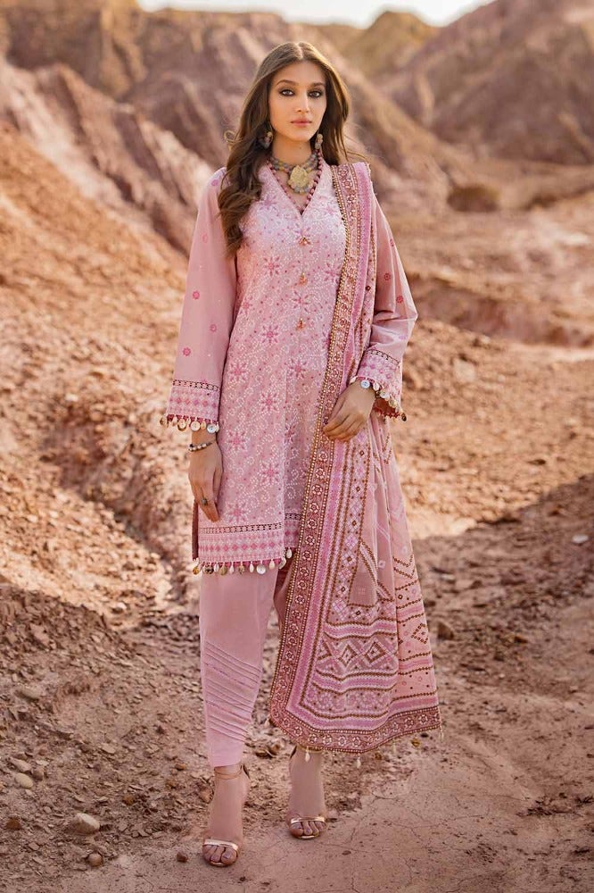 Gul Ahmed Chunri Embroidered Lawn Unstitched 3Pc Suit CL-42197