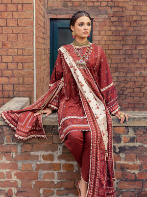 Gul Ahmed Printed Lawn Unstitched 3Pc Suit CL-42206
