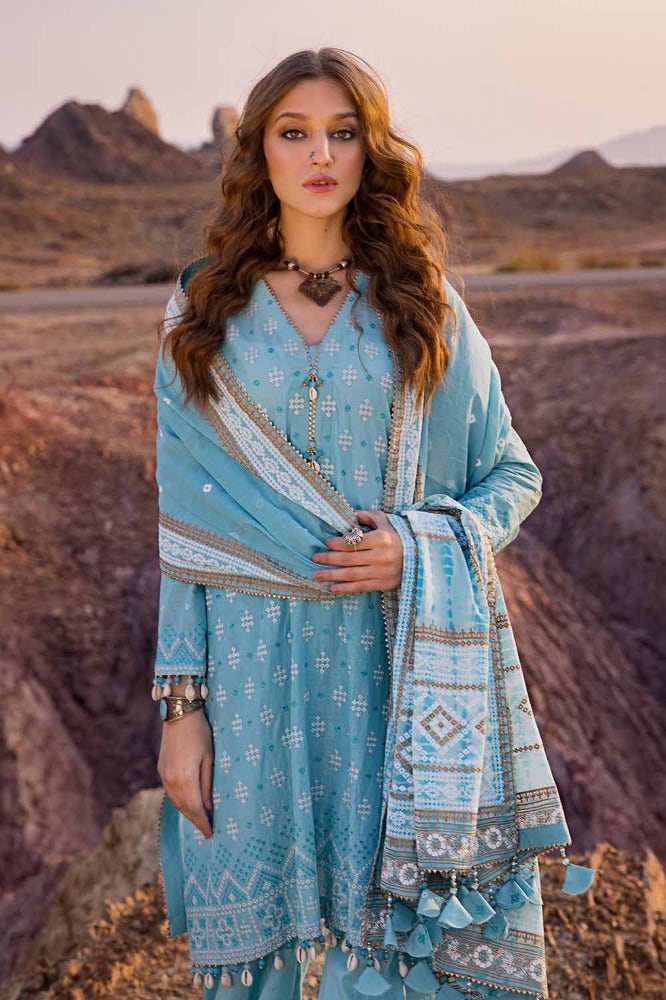 Gul Ahmed Chunri Embroidered Lawn Unstitched 3Pc Suit CL-42215