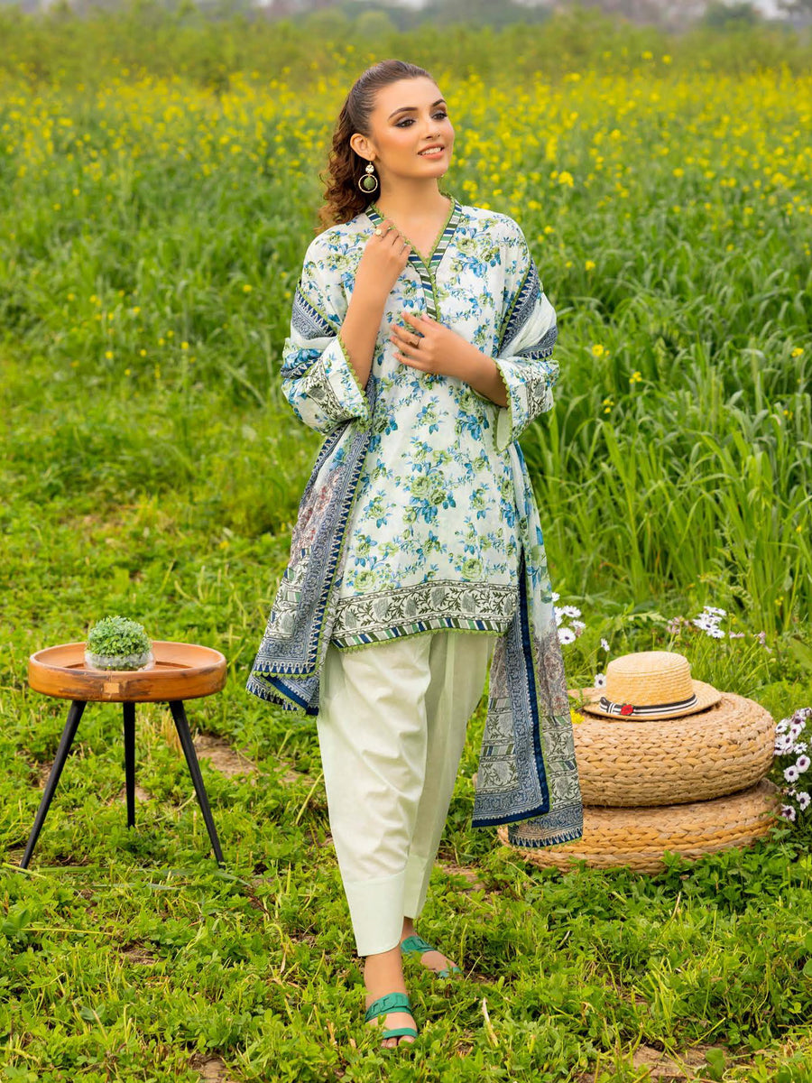 Gul Ahmed Printed Lawn Unstitched 3Pc Suit CL-42217