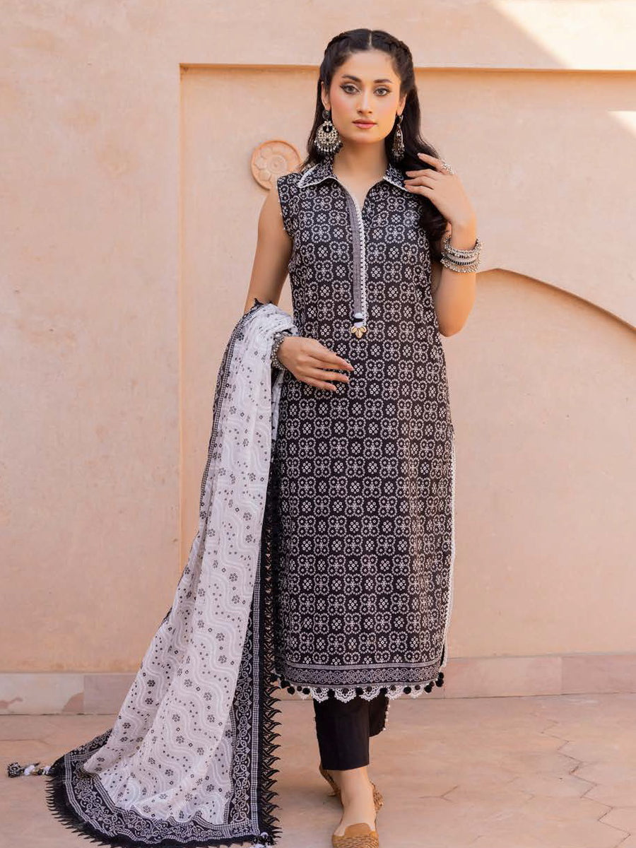 Gul Ahmed Printed Lawn Unstitched 3Pc Suit CL-42242A