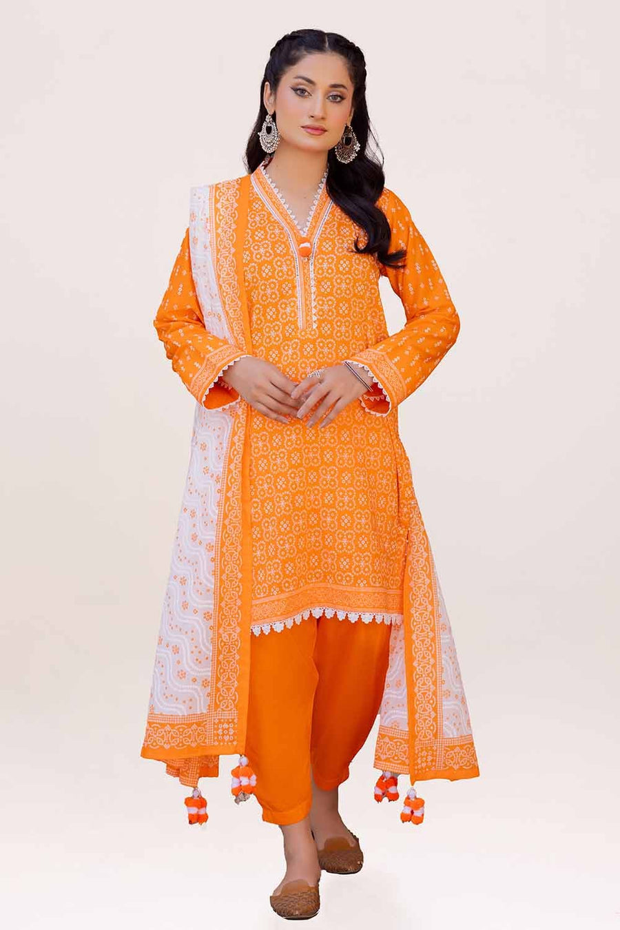 Gul Ahmed Printed Lawn Unstitched 3Pc Suit CL-42242B