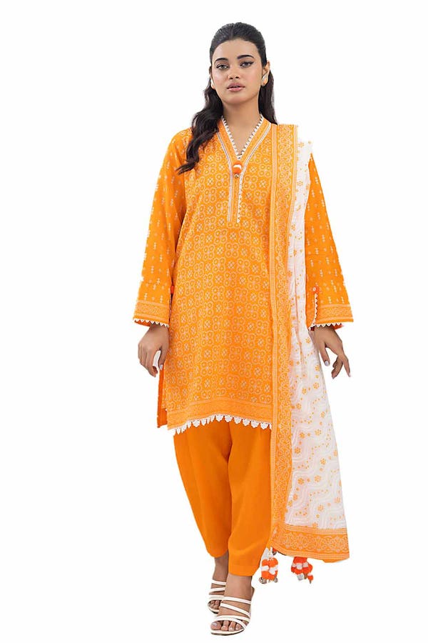 Gul Ahmed Printed Lawn Unstitched 3Pc Suit CL-42242B