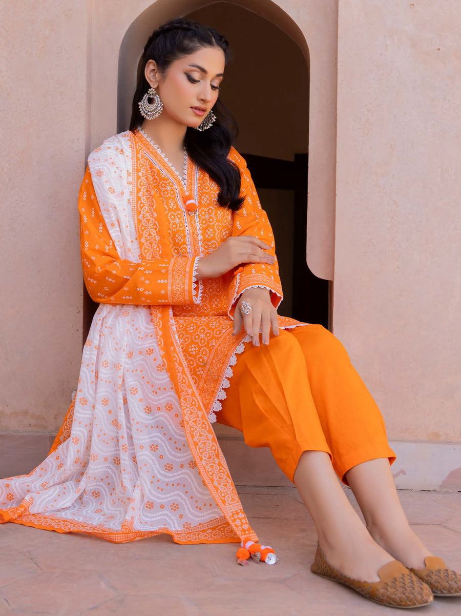 Gul Ahmed Printed Lawn Unstitched 3Pc Suit CL-42242B