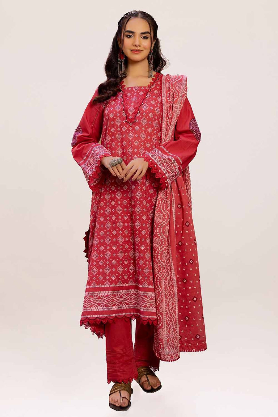 Gul Ahmed Printed Lawn Unstitched 3Pc Suit CL-42286A