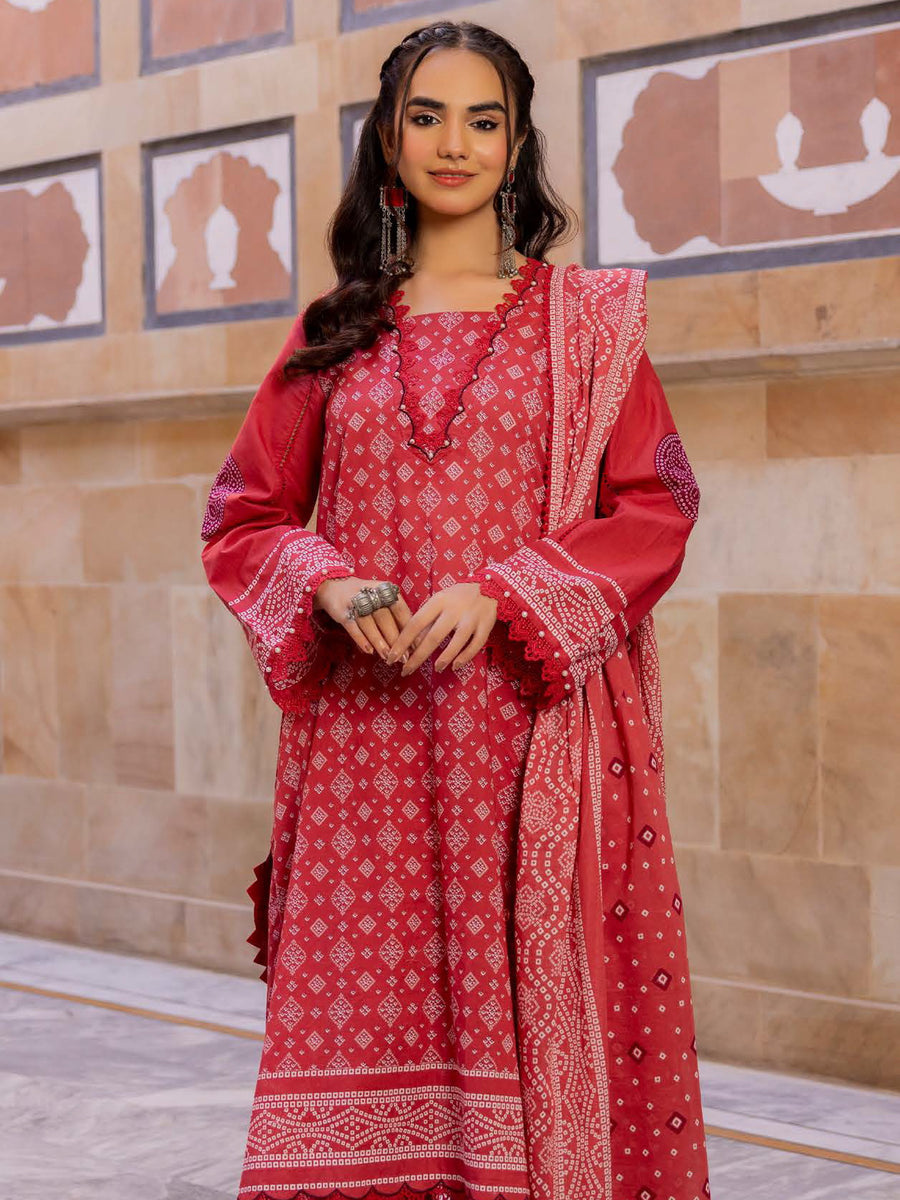 Gul Ahmed Printed Lawn Unstitched 3Pc Suit CL-42286A