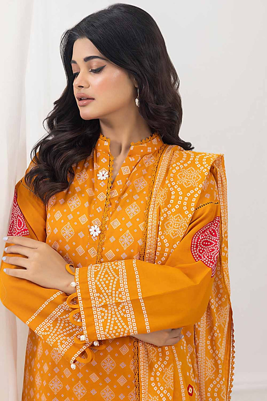 Gul Ahmed Printed Lawn Unstitched 3Pc Suit CL-42286B