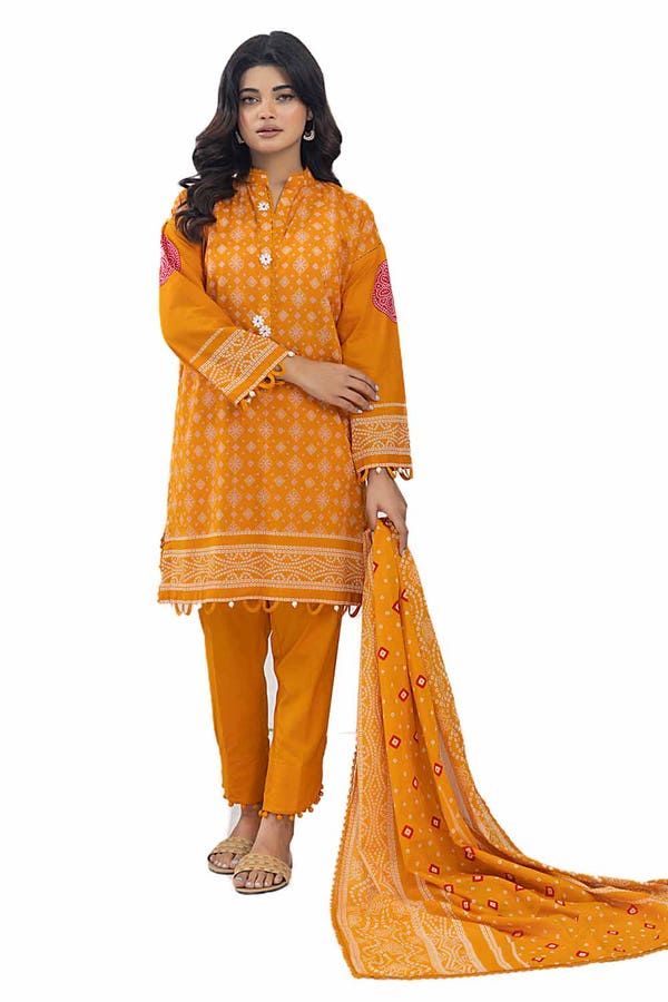 Gul Ahmed Printed Lawn Unstitched 3Pc Suit CL-42286B